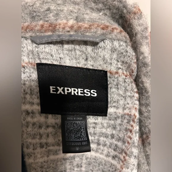 Express Wool Blend Long Shacket - Picture 5 of 8